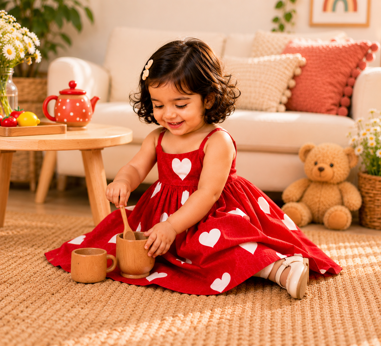 Red Heart Toddler Twirl Dress