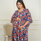 Ocean blue maternity kaftan