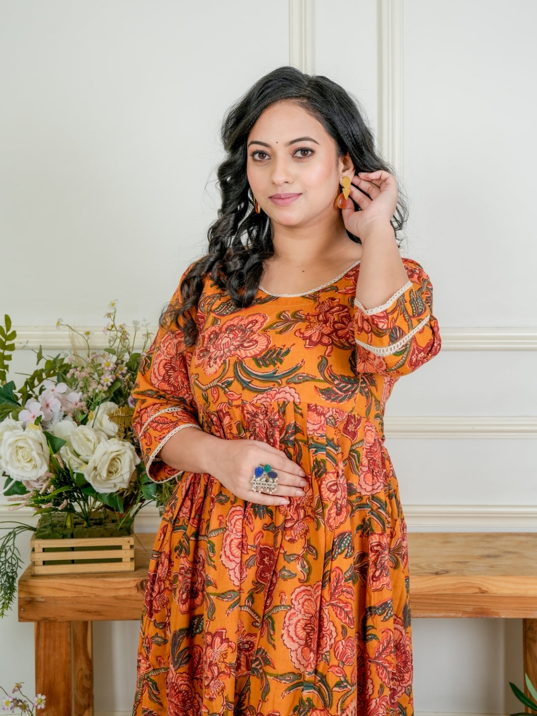 Mustard Delight Maternity Kurti