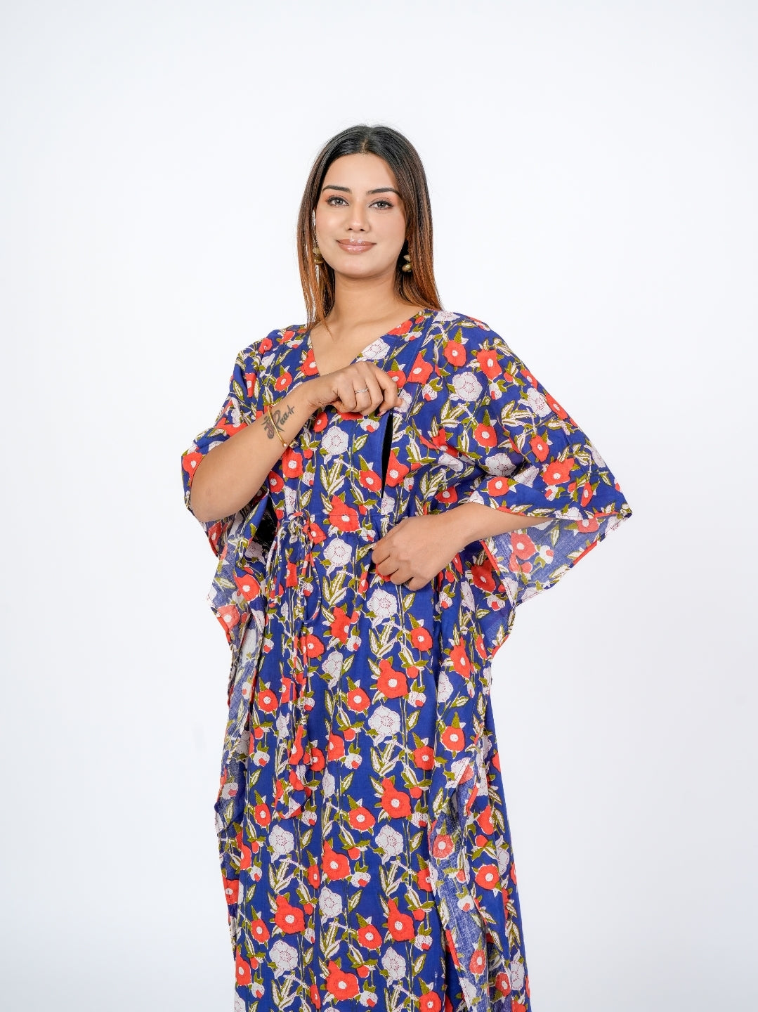 Ocean blue maternity kaftan