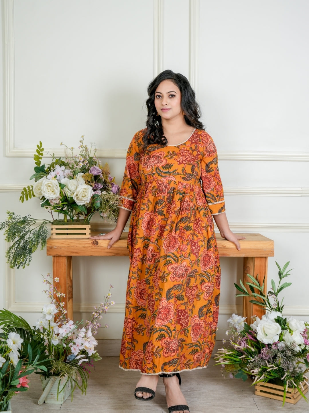 Mustard Delight Maternity Kurti