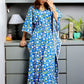 Turquoise Kaftan & Blue Botanical Baby Set