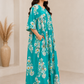 Turquoise Floral Home Dress