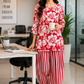 Ruby Bloom Kurta &amp; Farsi Pant Co-ord Set