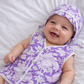 Matching Lavender Maternity Kurti and Newborn Jabla Combo