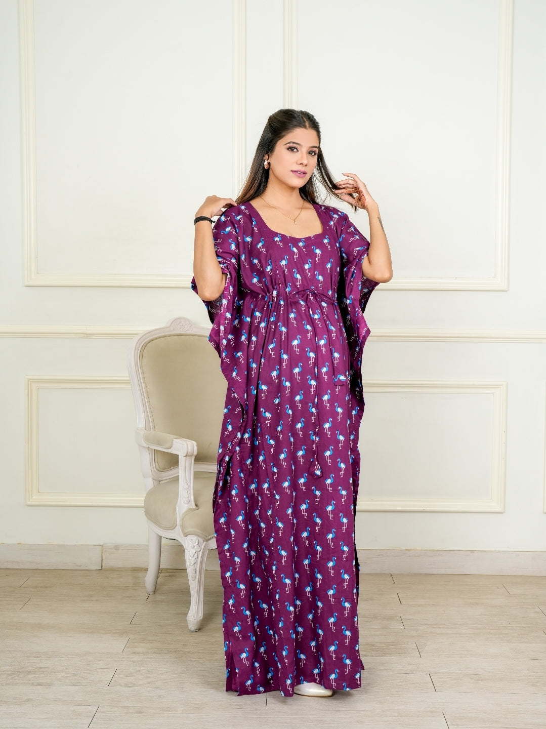 Flamingo Fever Maternity Kaftan