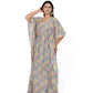 Sage Bloom/pista – Luxury Floral Cotton Maternity & Nursing Kaftan Dress