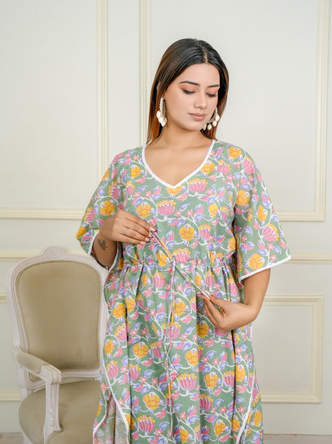 Sage Bloom – Signature Mother & Baby Matching Luxury Cotton Set