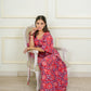 cherry red maternity Kaftan