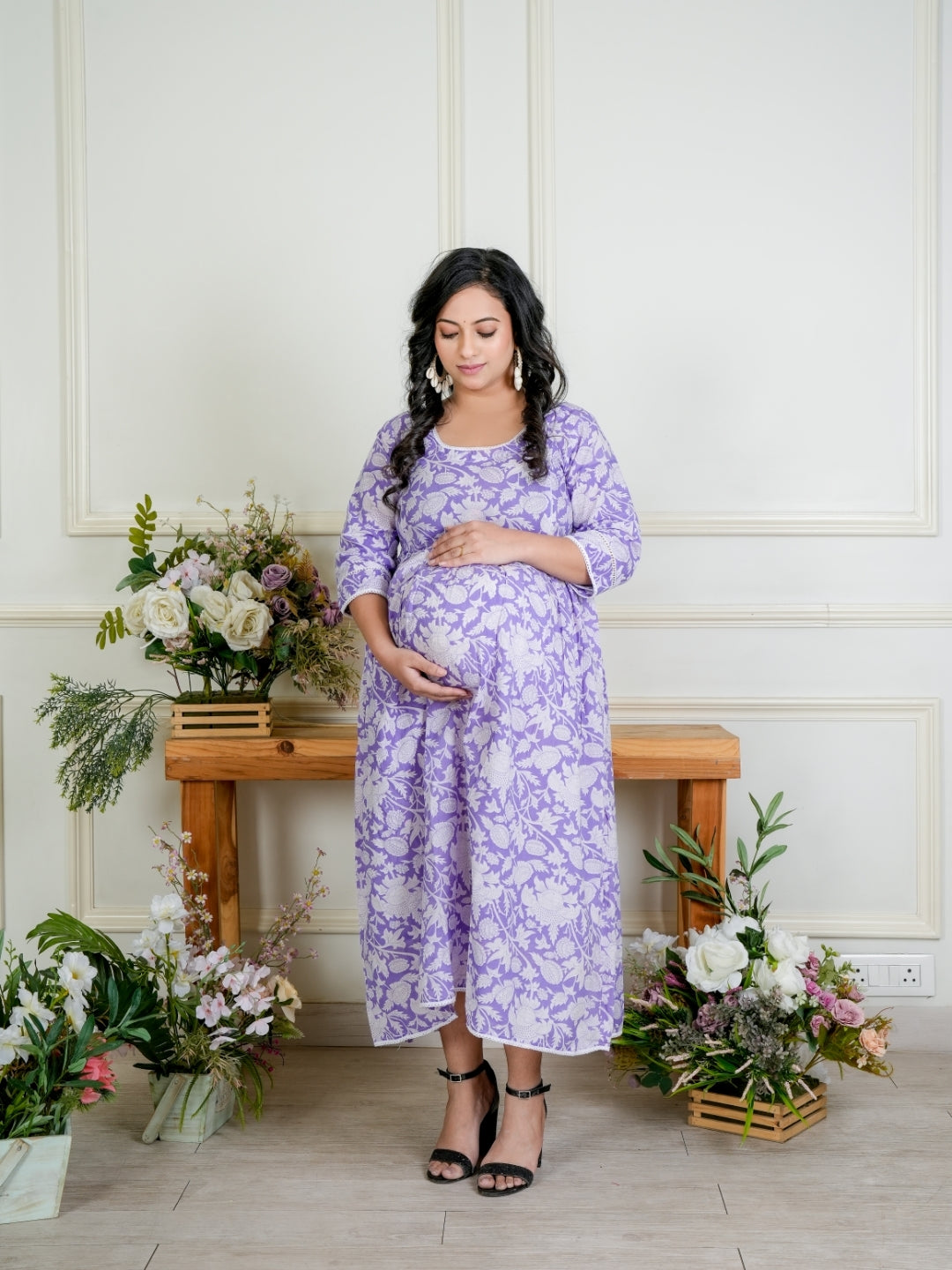 Lavender Dream Maternity Kurti