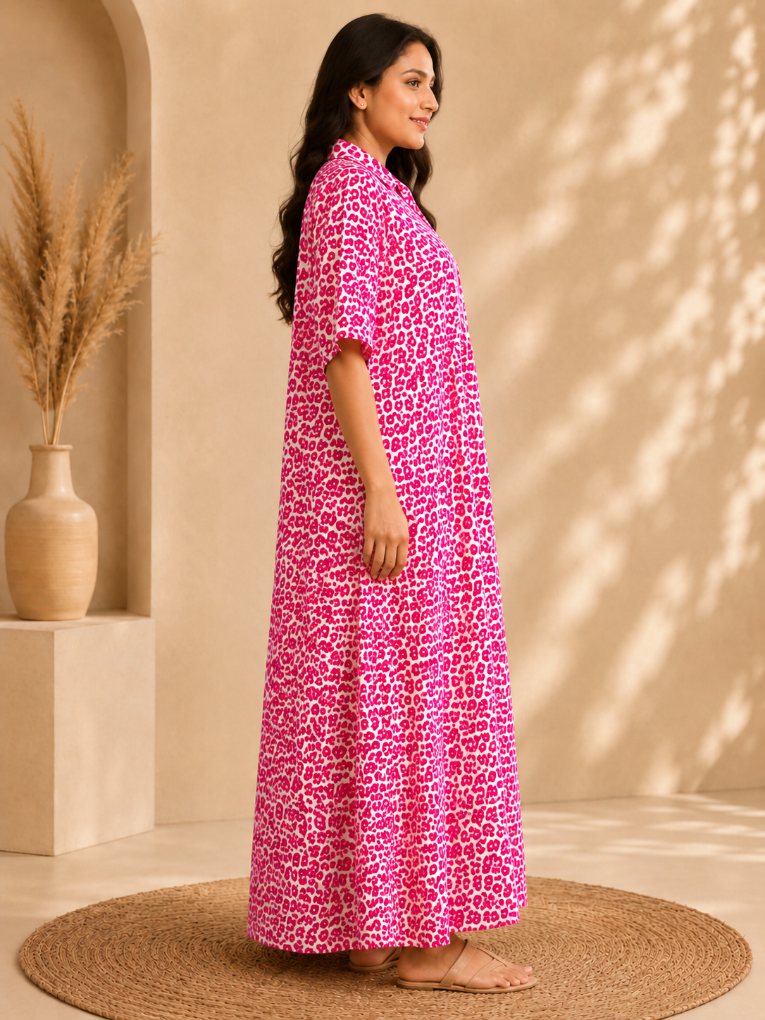 Pink Leopard Home Dress