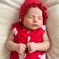 Blooming Red Kaftan & Red Heart Baby Outfit