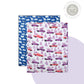 Baby Nappy Changing Mat Combo – Pack of 2 (Blue + Lavender Peach Car)