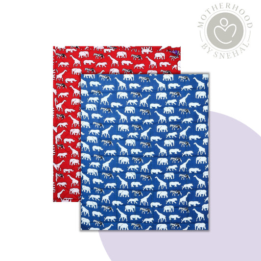 Baby Nappy Changing Mat Combo – Pack of 2 (Blue + Red)