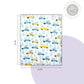 Baby Nappy Changing Mat Combo – Pack of 2 (Lavender Peach Car + Teal Yellow Car)