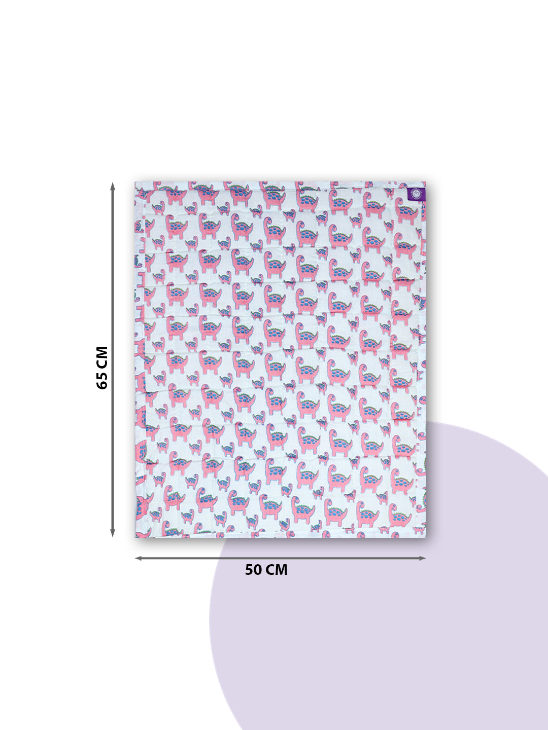 Cotton Baby Nappy Changing Mat Combo – Pack of 3 (Lavender Peach Car + Teal Yellow Car + Pink Dino)