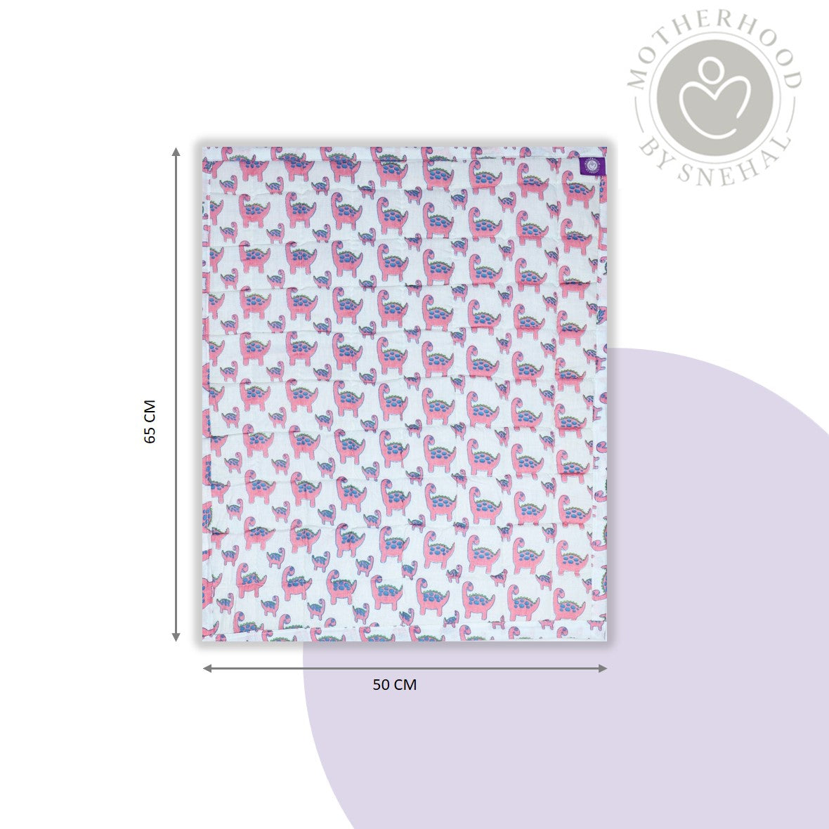 Baby Nappy Changing Mat Combo – Pack of 2 (Lavender Peach Car + Pink Dino)