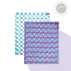 Baby Nappy Changing Mat Combo – Pack of 2 (Teal Dino + Sky Blue Teddy)
