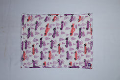 Cotton Baby Nappy Changing Mat Combo – Pack of 3 (Lavender Peach Car + Teal Yellow Car + Grey Brown Cat)