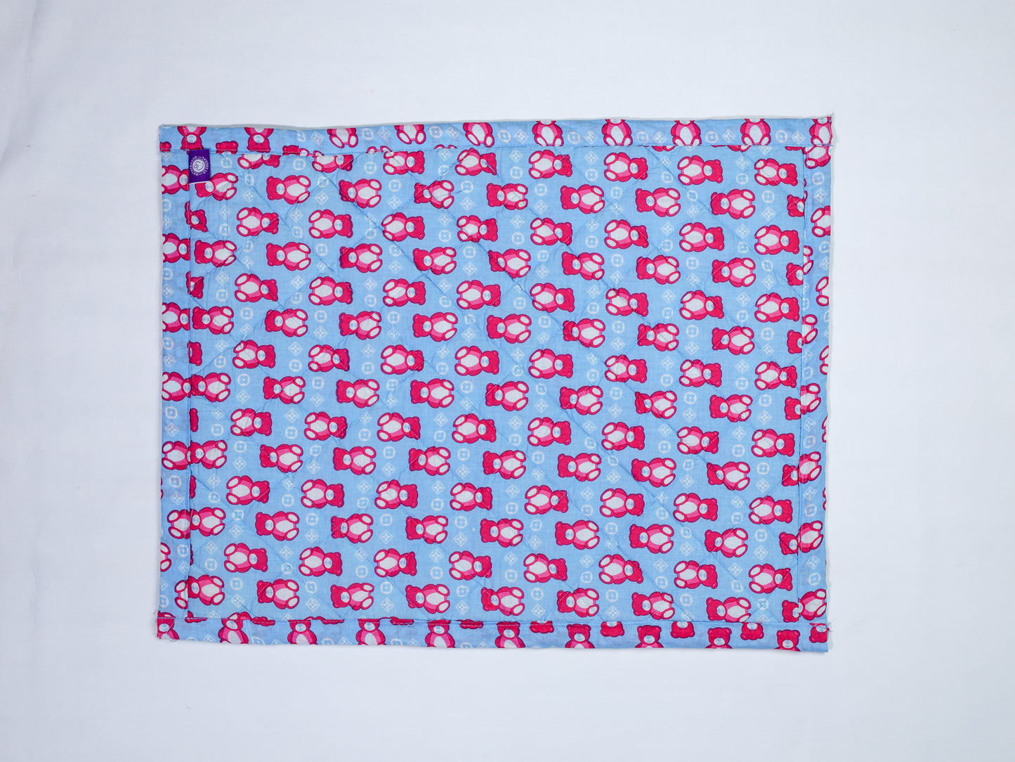 Cotton Baby Nappy Changing Mat Combo – Pack of 3 (Pink Dino + Teal Dino + Sky Blue Teddy)