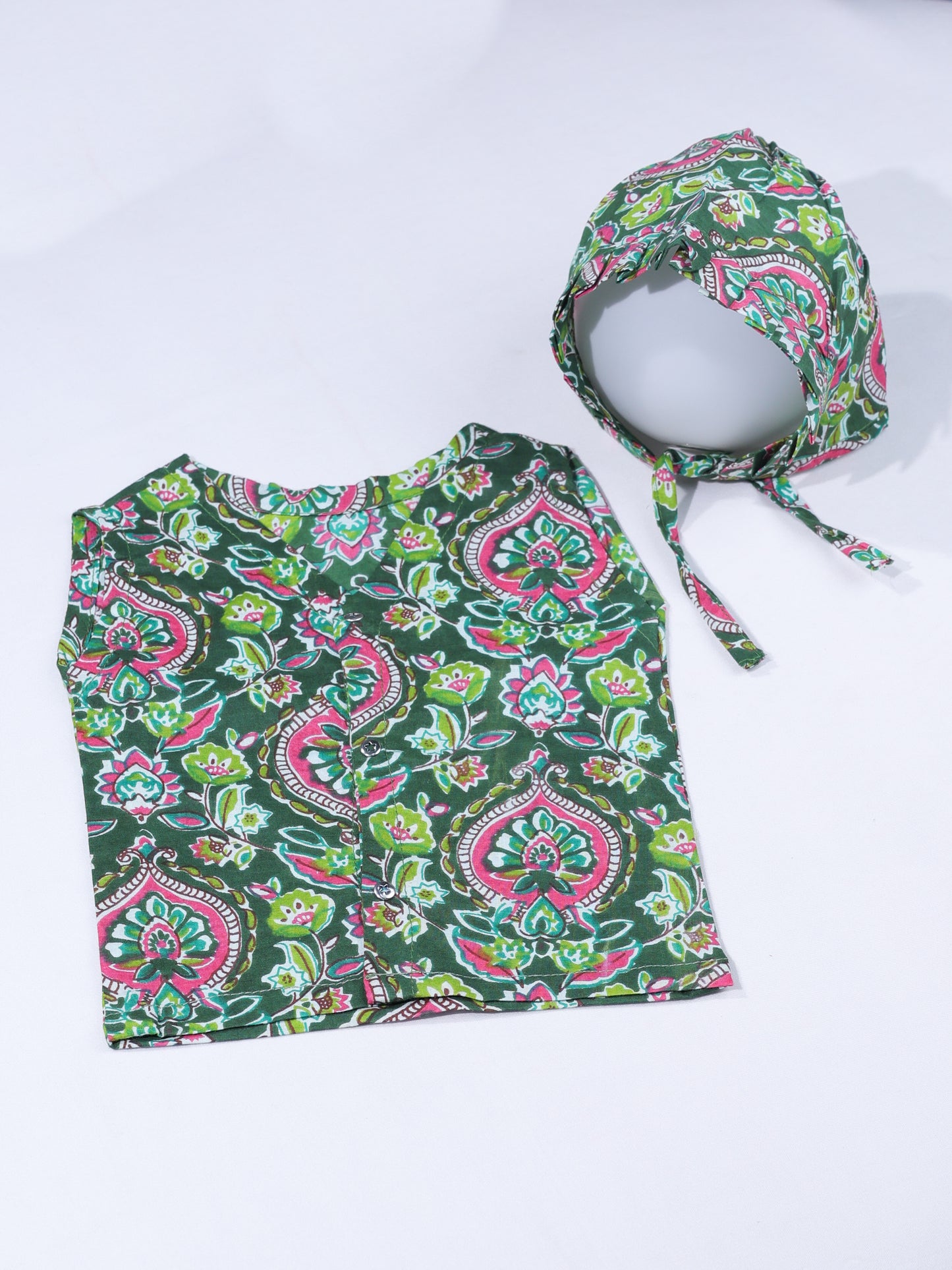 Nature’s Nurture – Newborn Cotton Dress & Bonnet Set