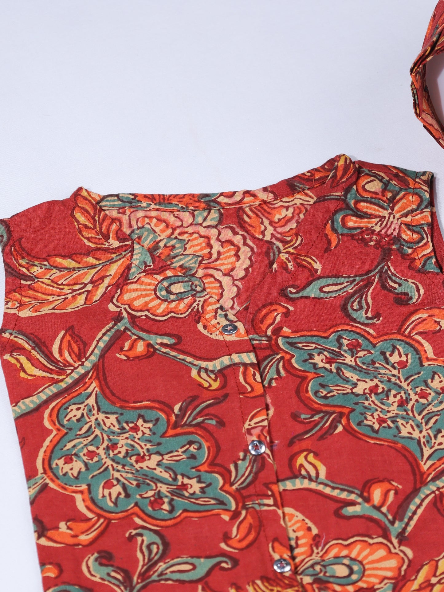 Indian Kalamkari Print Newborn Outfit
