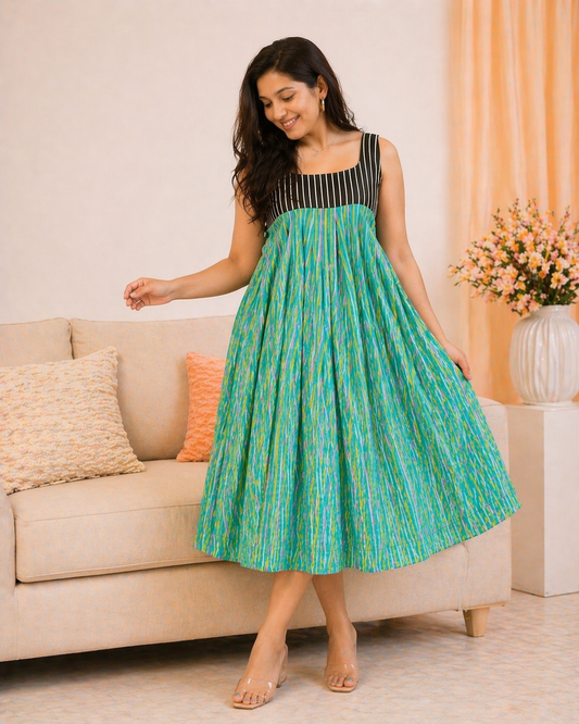 The Emerald Grace Midi Dress