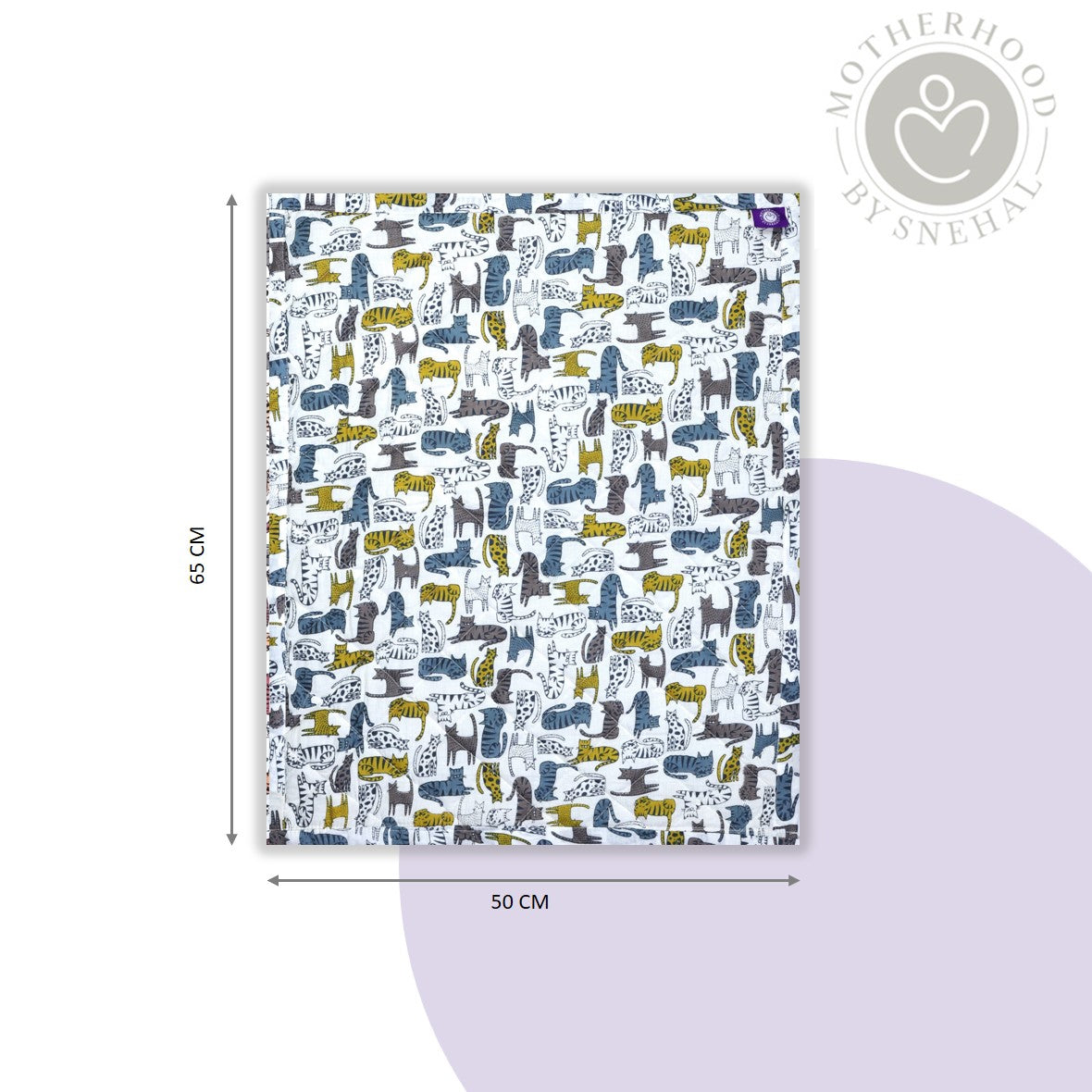 Cotton Baby Nappy Changing Mat Combo – Pack of 3 (Red + Grey Brown Cat + Sky Blue Teddy)