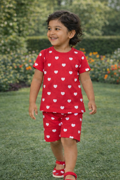 Unisex Kids Red Outfit – Bold & Comfortable