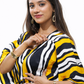Mustard Yellow & Black Striped Kaftan