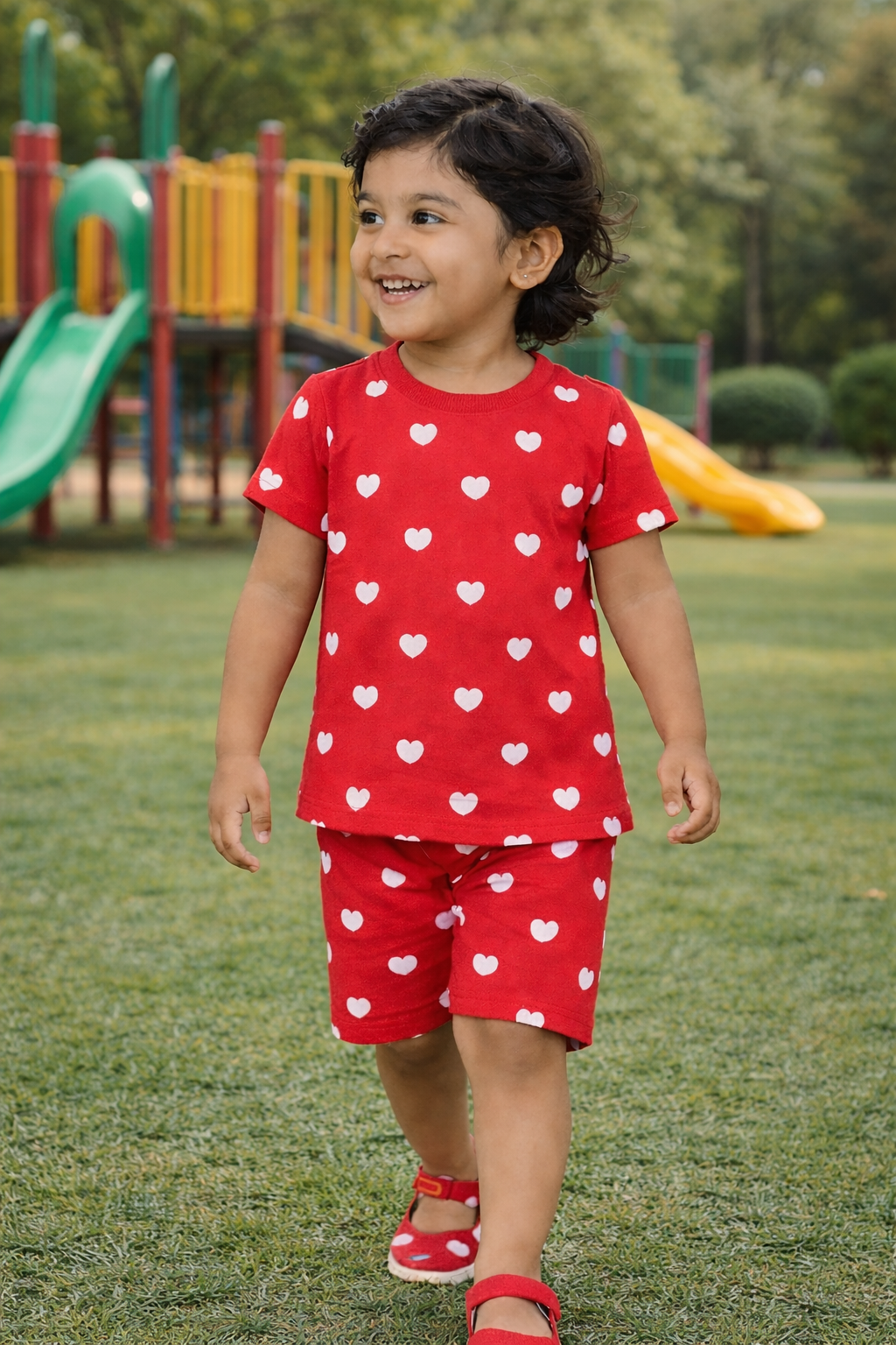 Unisex Kids Red Outfit – Bold & Comfortable