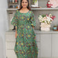 Green Bloom Kaftan