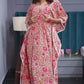 Beige floral love maternity kaftan